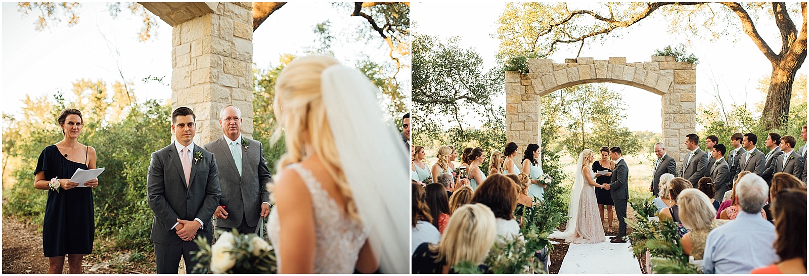 Walking down Aisle Blush Pink Bridal Details at Lady Bird Johnson Wildflower Center Austin Texas Wedding