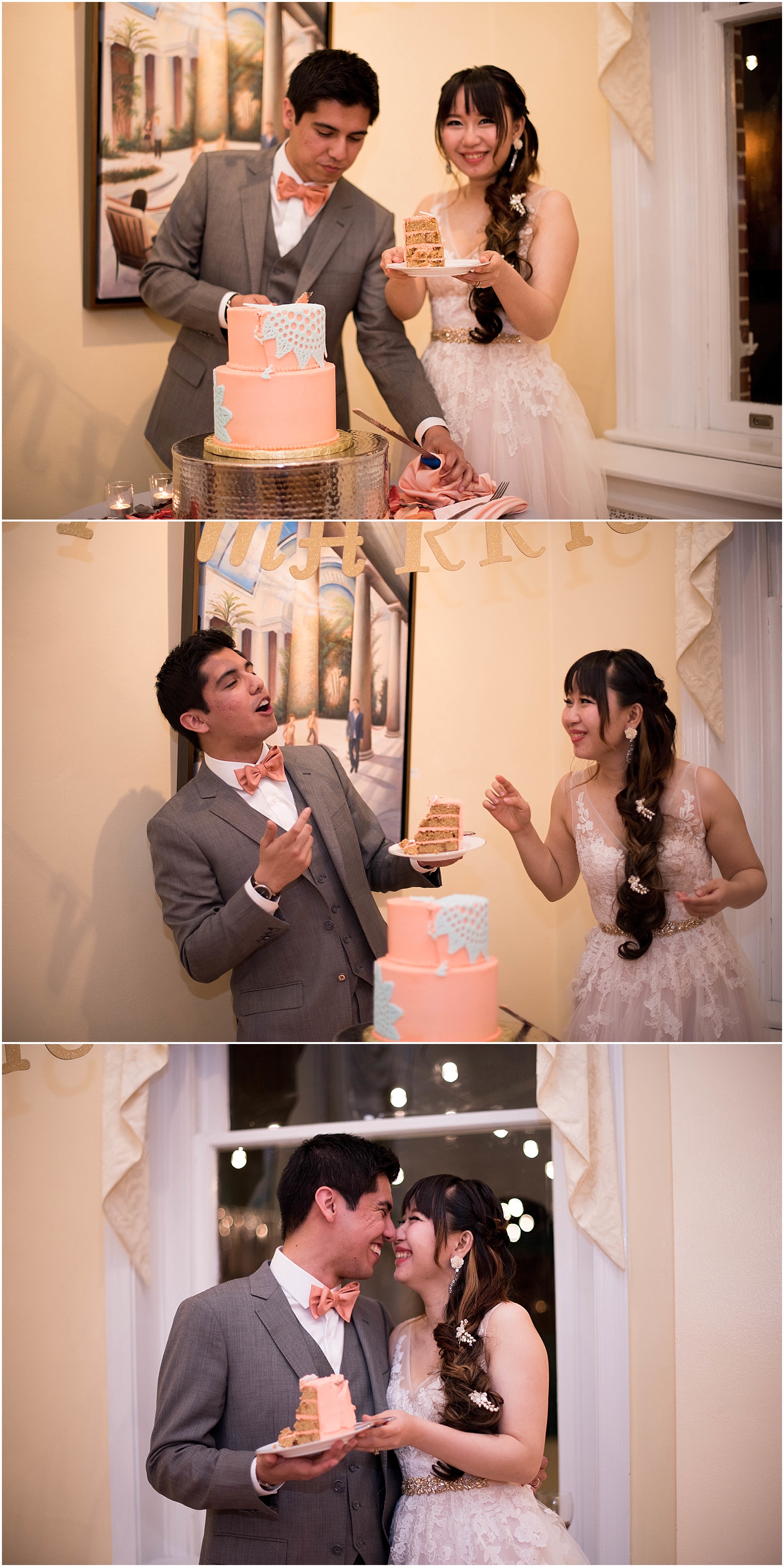 mocha green tea wedding cake 