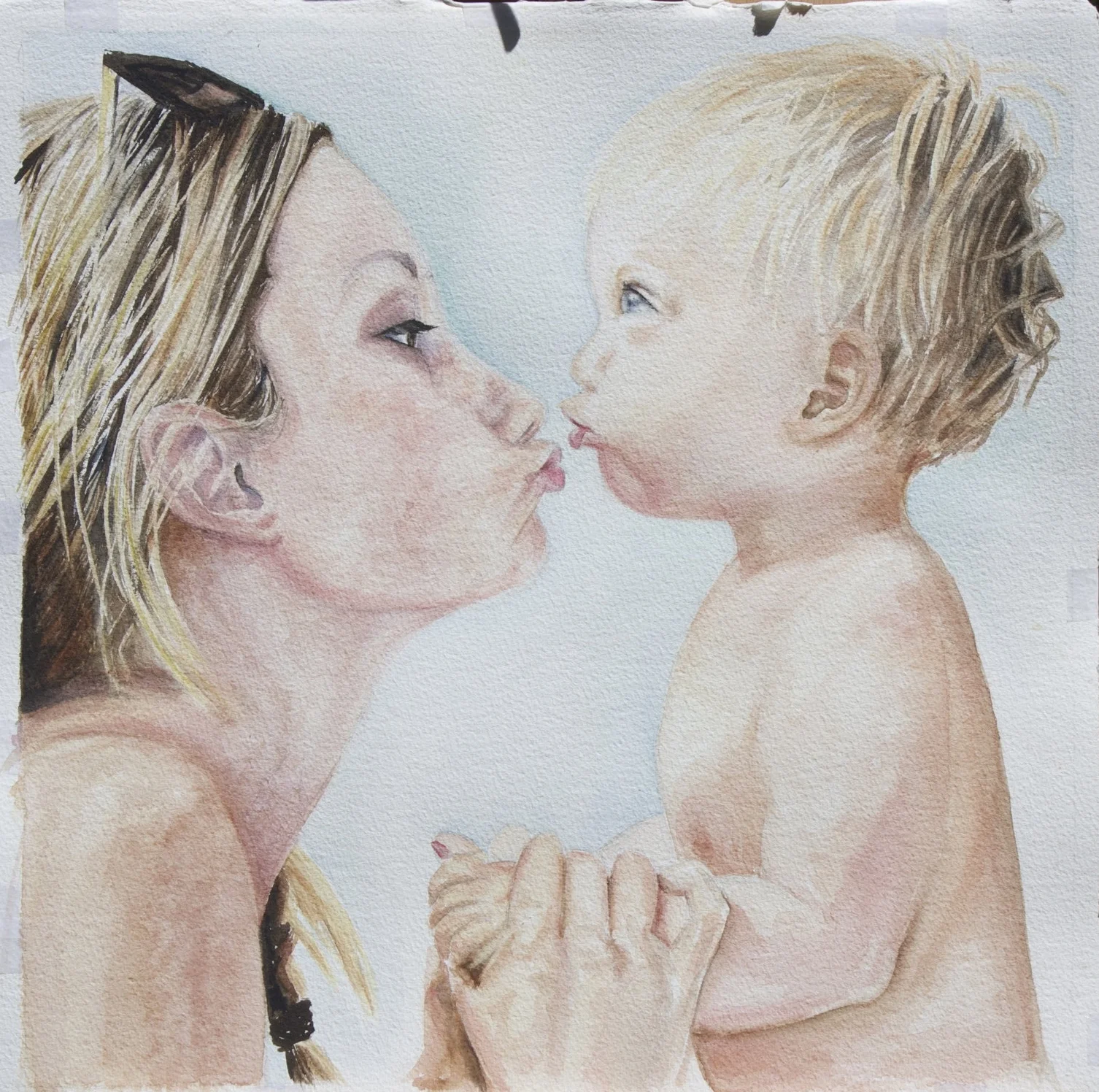 Kisses. 2015. watercolor on paper. 