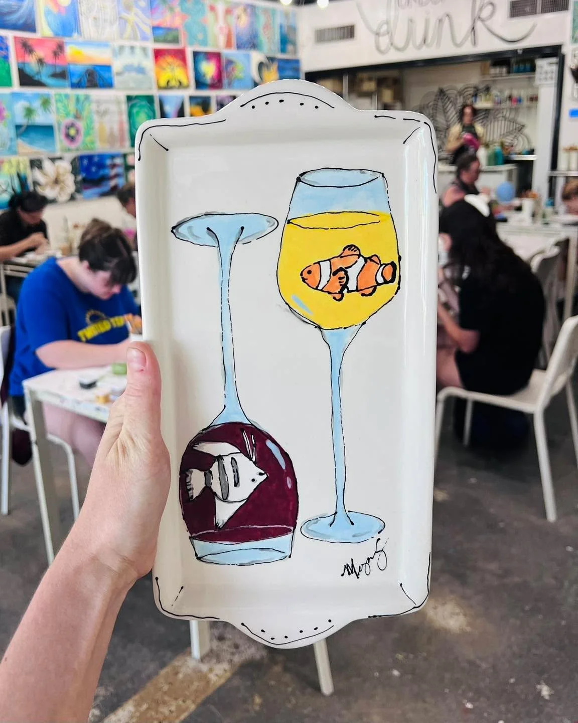 Paint some pottery, have a drink, hangout awhile 🥂

We&rsquo;re open 10-6 Saturday &amp; 12-4 Sunday every weekend&mdash; walk ins welcome, no reservation needed for pottery painting!

Space can be reserved during normal business hours for groups of