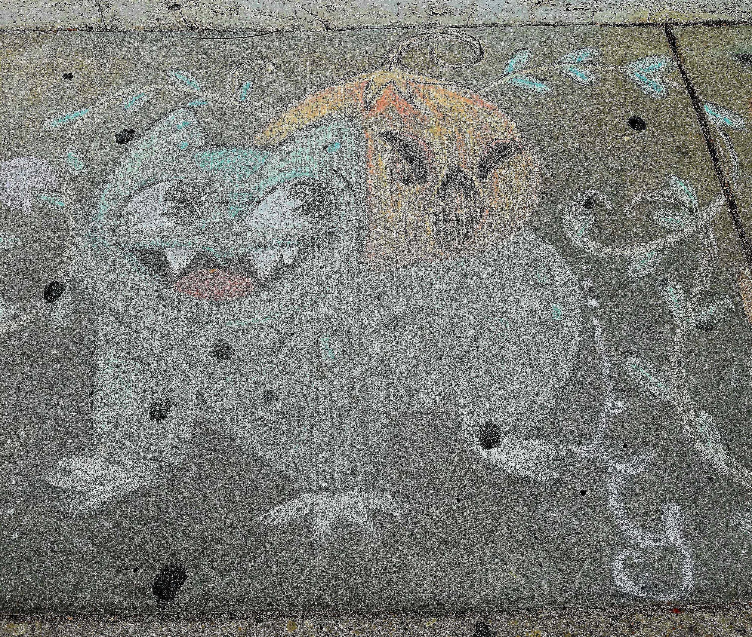 Chalk Art Halloween Cat Carole - Kincaid