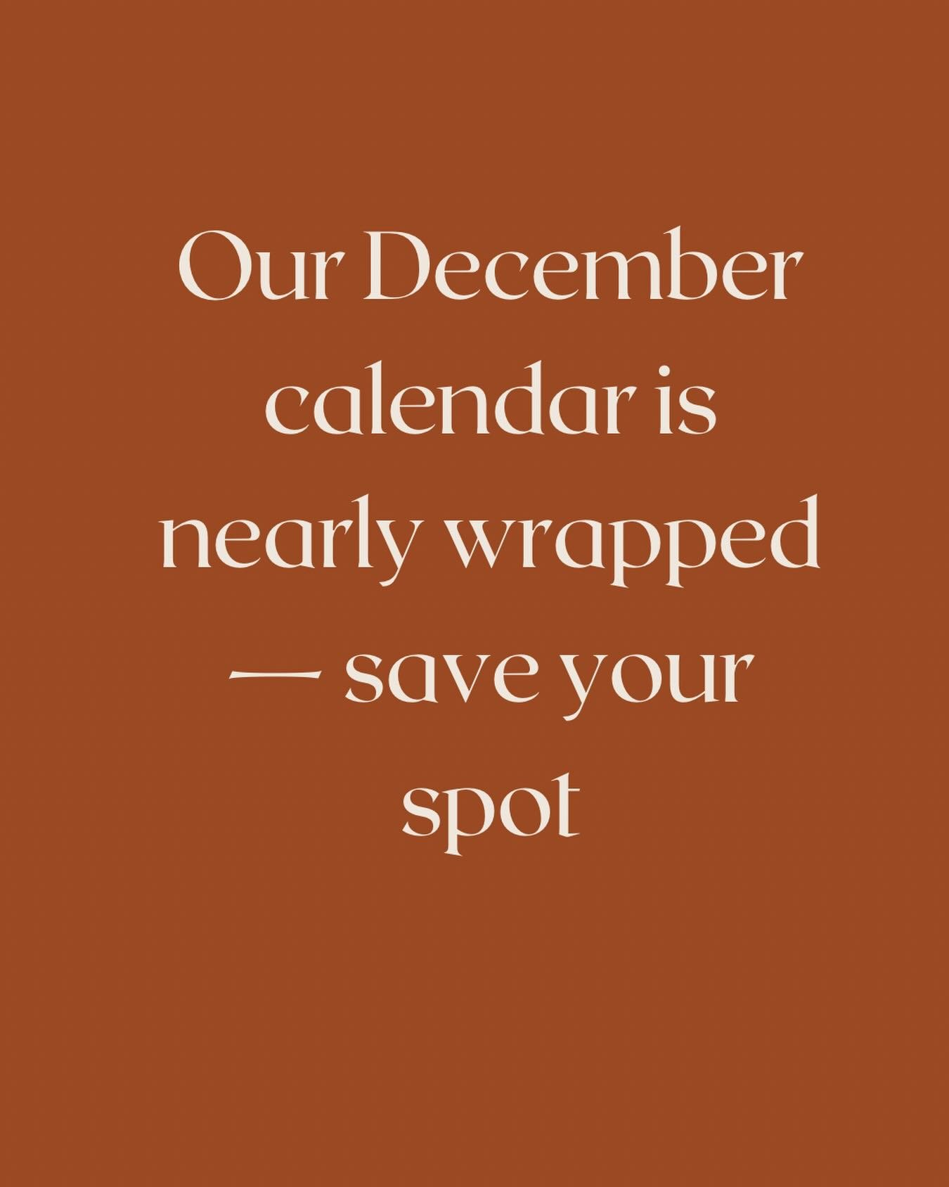 ✨ December is officially in full swing and our books are filling faster than a holiday playlist on repeat. 

Our availability is very limited, and once those final appointments are gone&hellip; they&rsquo;re gone. So whether you&rsquo;re planning a f