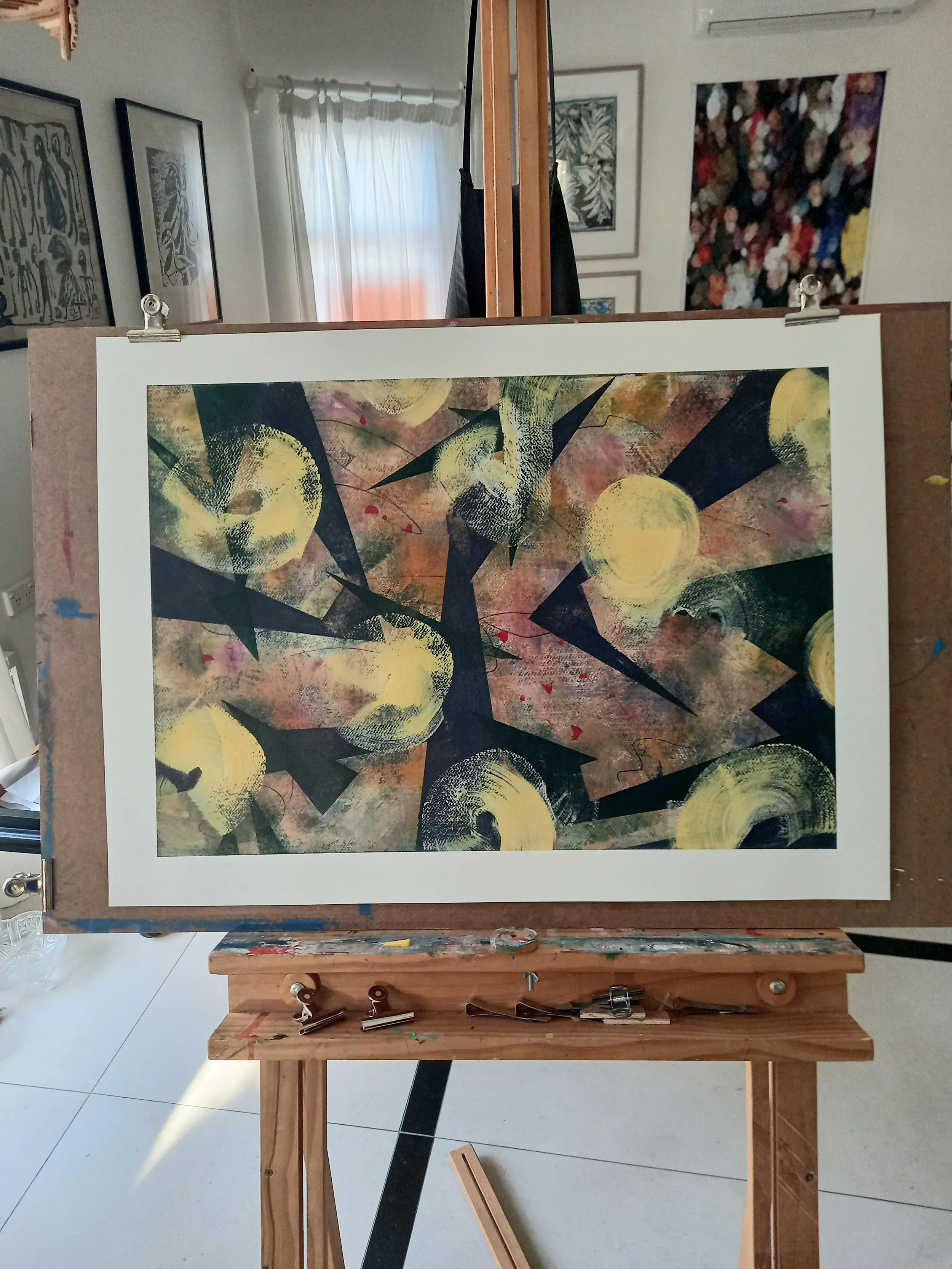 “Untitled”, 2025, Acrylic and Oil Pastels on Paper, 560mm x 765mm