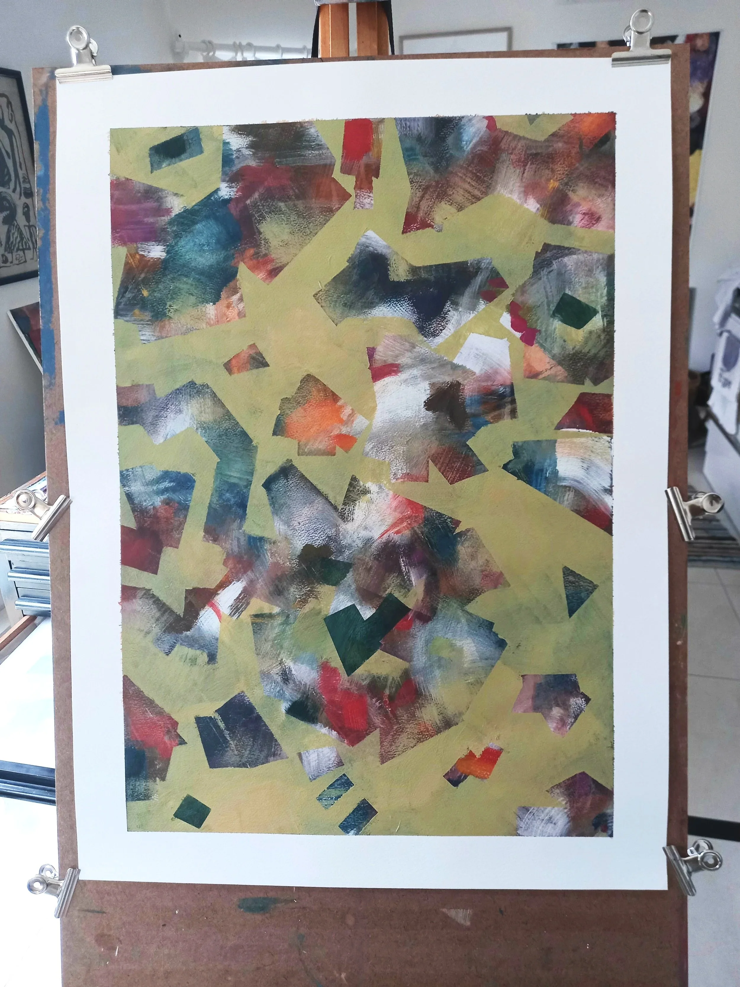 “Beach Scene”, 2025, Acrylic on Paper, 765mmx 560mm