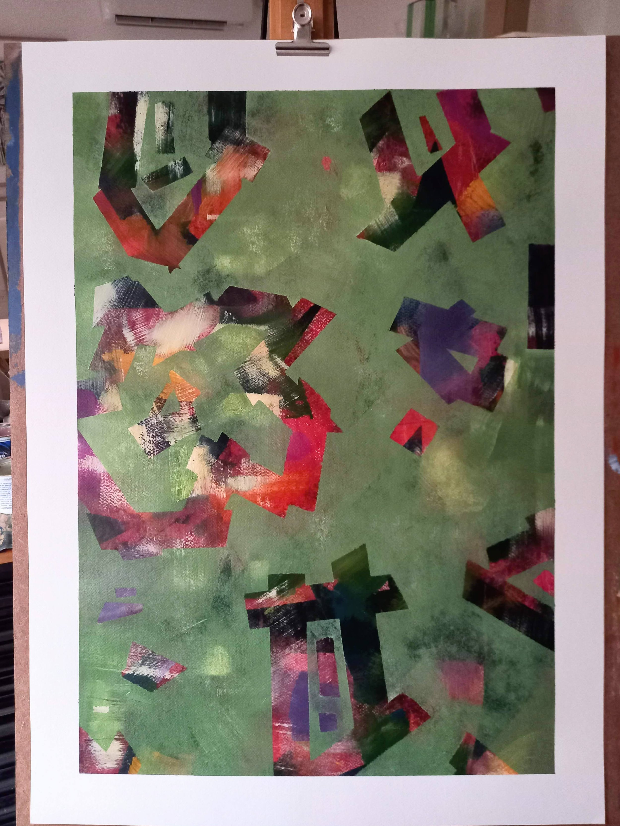    “Déjeuner sur l’Herbe”  , 2025, Acrylic on Paper, 765mm x 560mm 