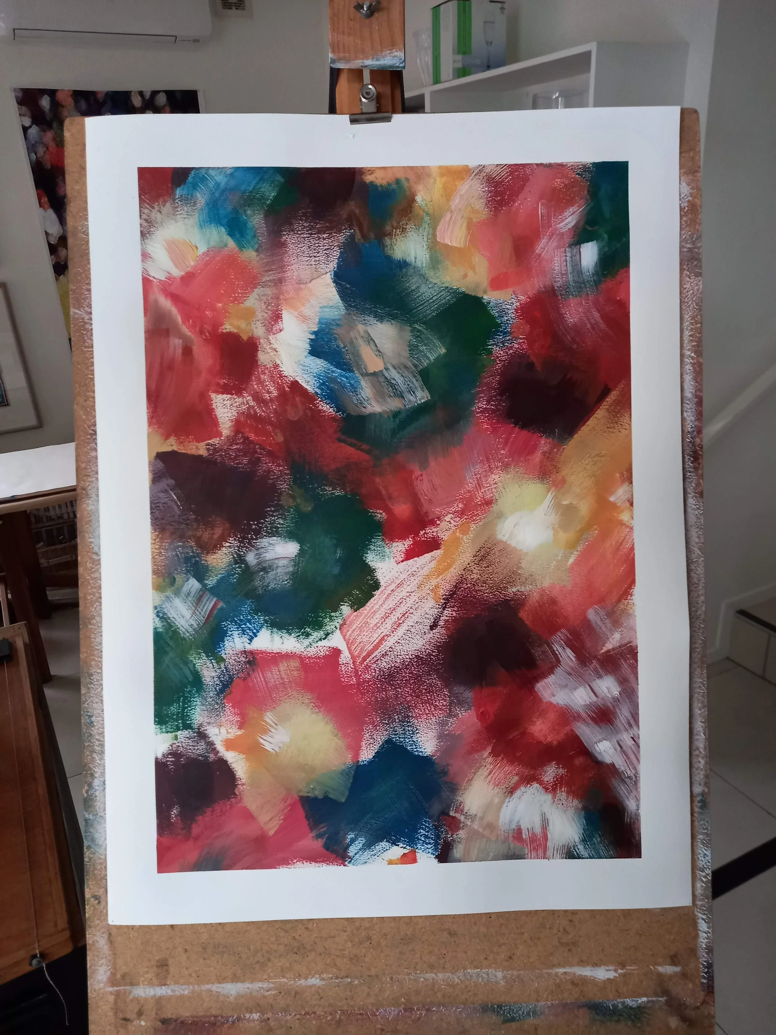    “Untitled”  , 2025, Acrylics and Oil Pastels on Paper, 765mm x 560mm 