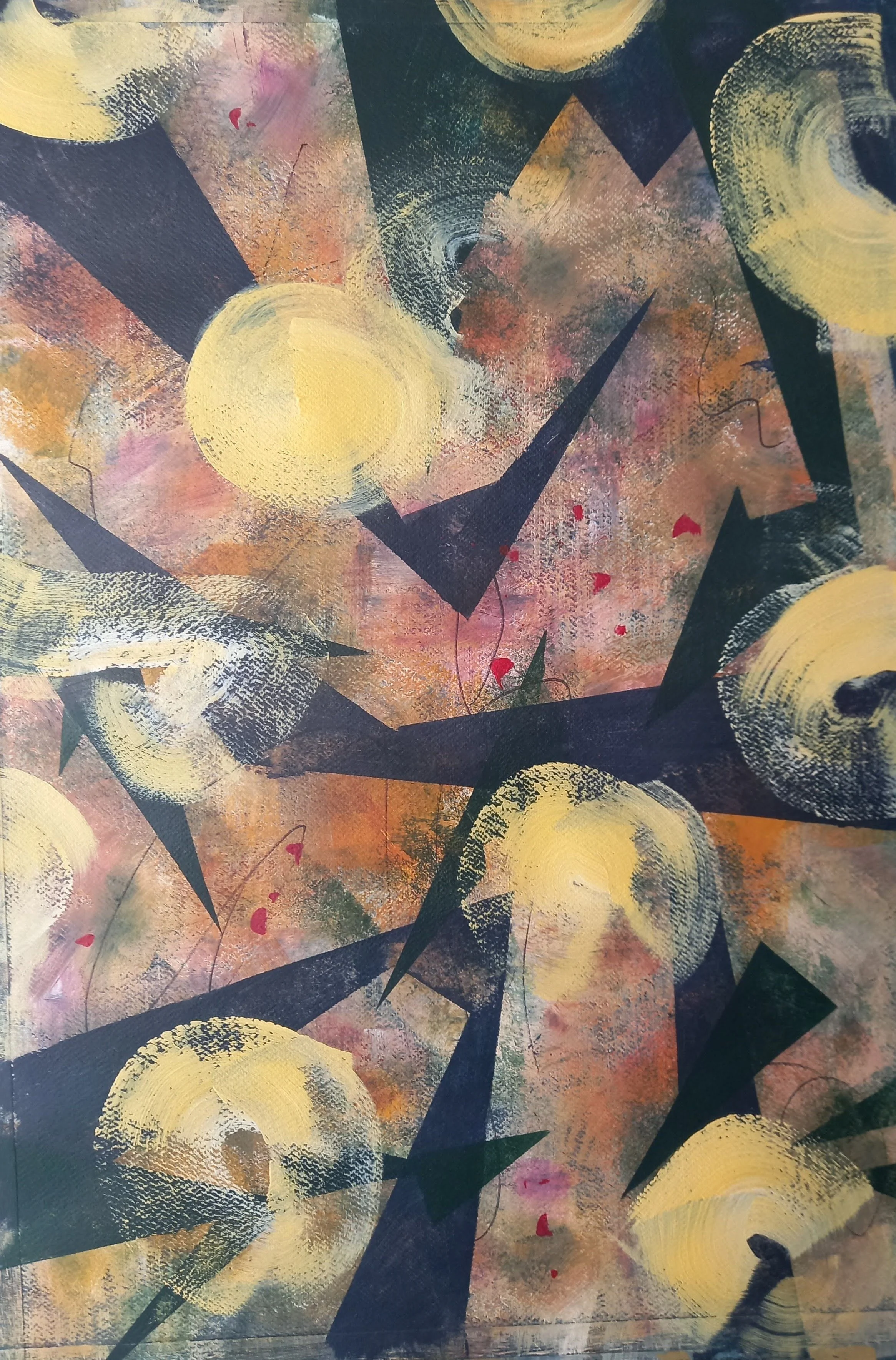    “Untitled”  , 2025, Acrylics, Felt Tip, Ink and Oil Pastels on Paper, 765mm x 560mm 