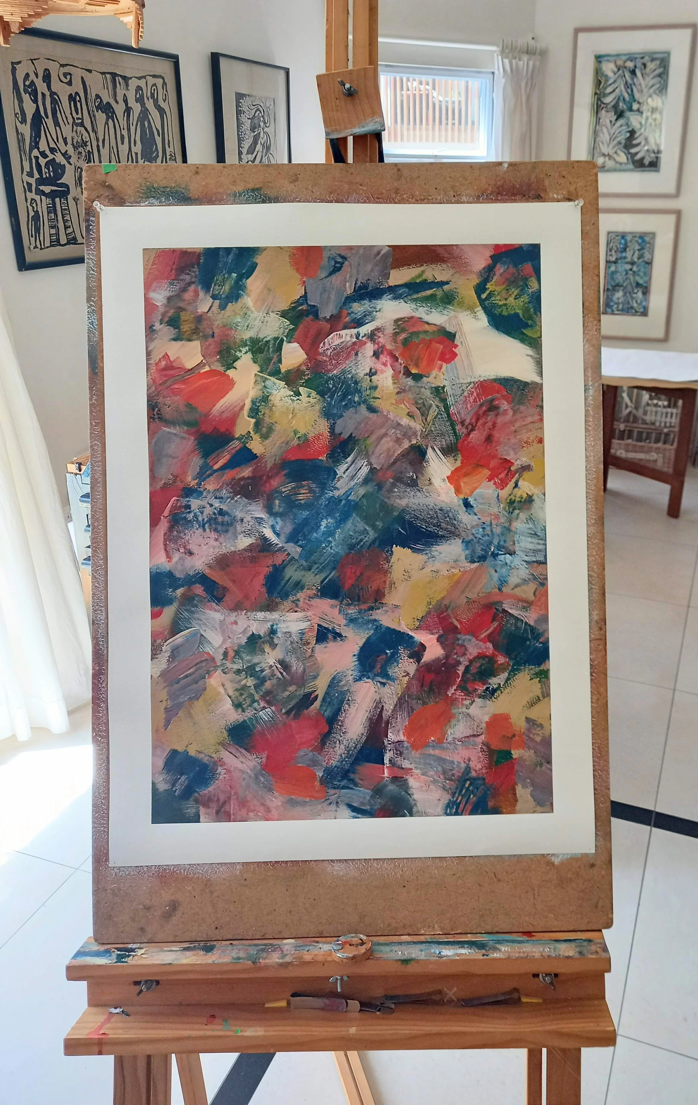  “All that Jazz”, 2025, Acrylics on Paper, 765mm x 560mm 