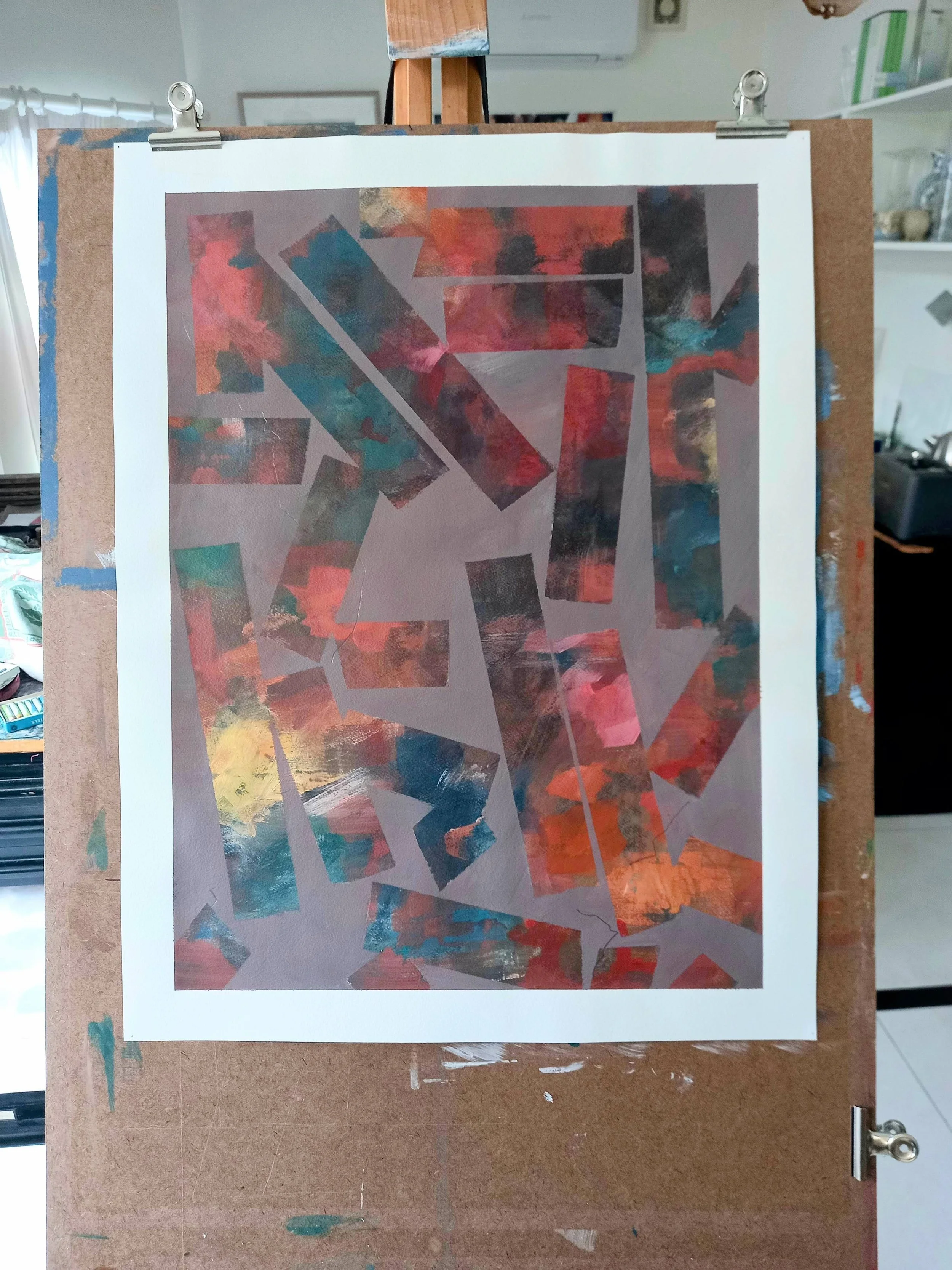    “Behold Beyond”,   2025, Acrylics on Paper, 650mm x 500mm 
