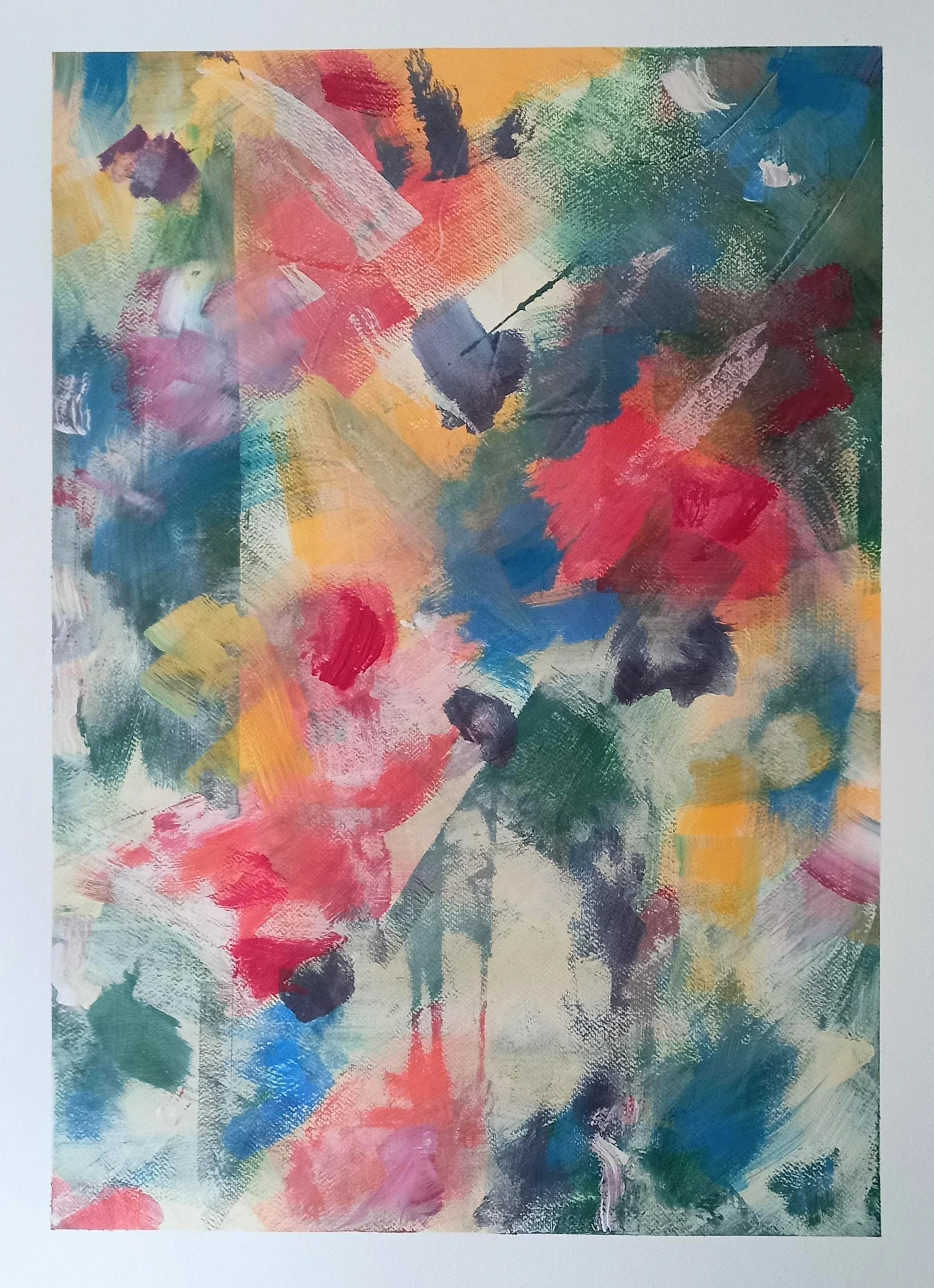   “Focal Point” , 2026, Acrylic and Pencil on Paper, 760mm x 560mm,  