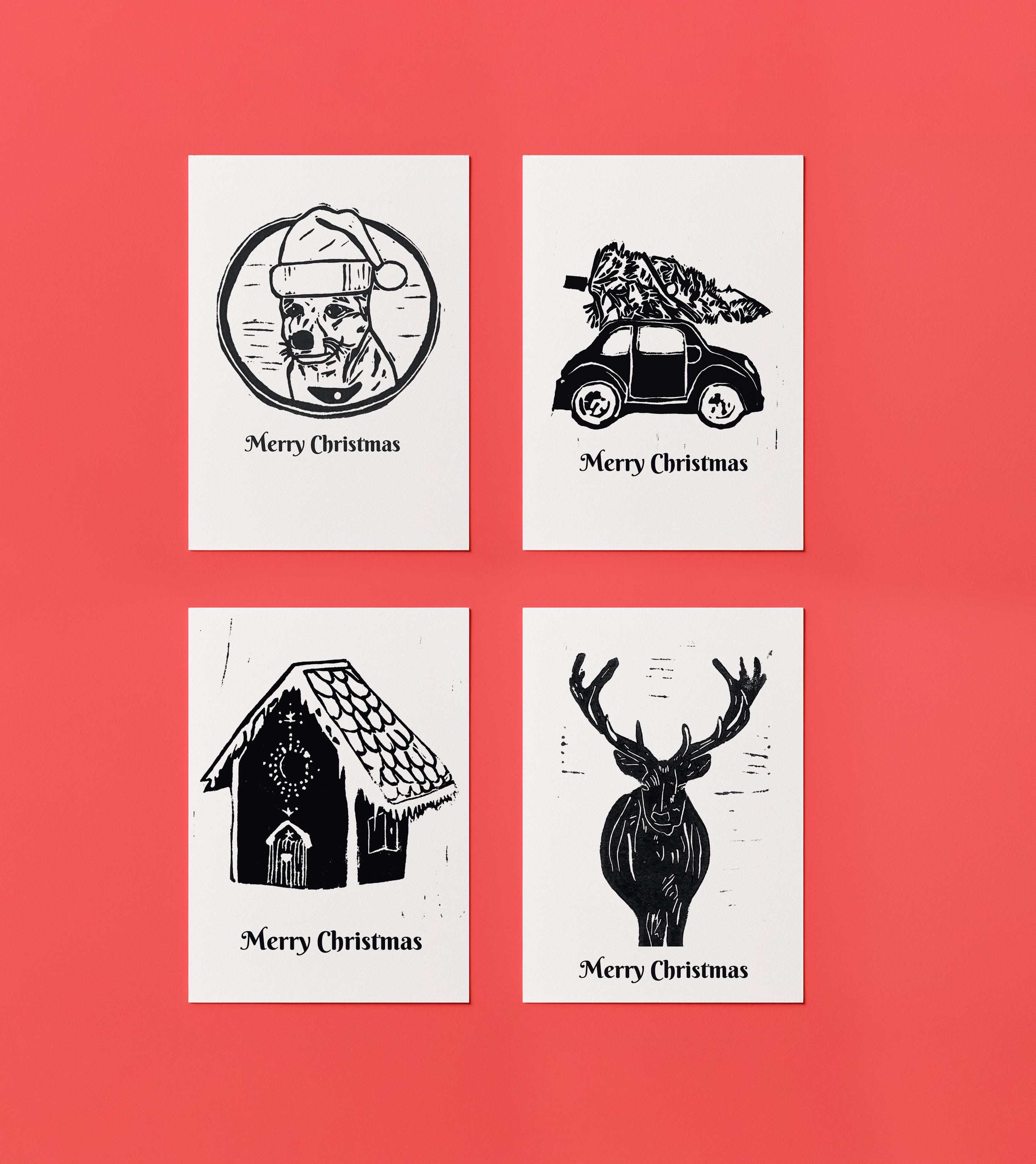Christmas Card Pack - 4 Cards
