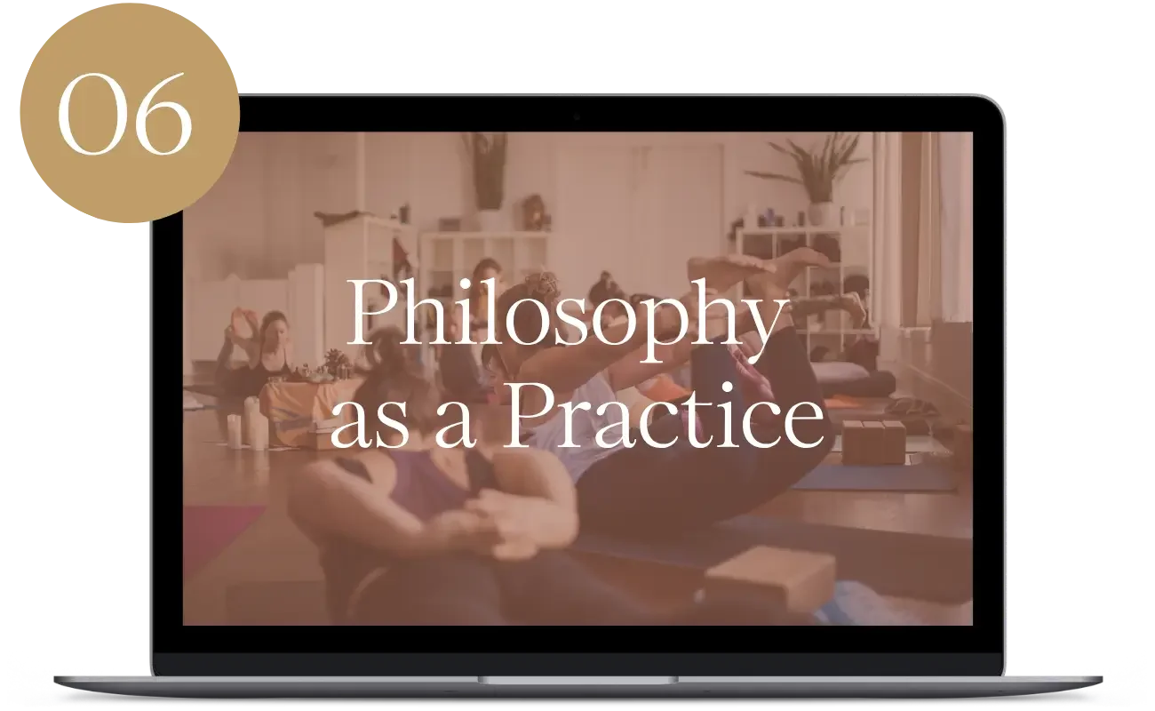 Immerse yourself in the spiritual foundation of yoga through the Yoga Sutras, Yamas and Niyamas, and ancient teachings brought into modern, practical application. Explore mudras, mantras, yantras, mythology, and the ways philosophy can become a livin
