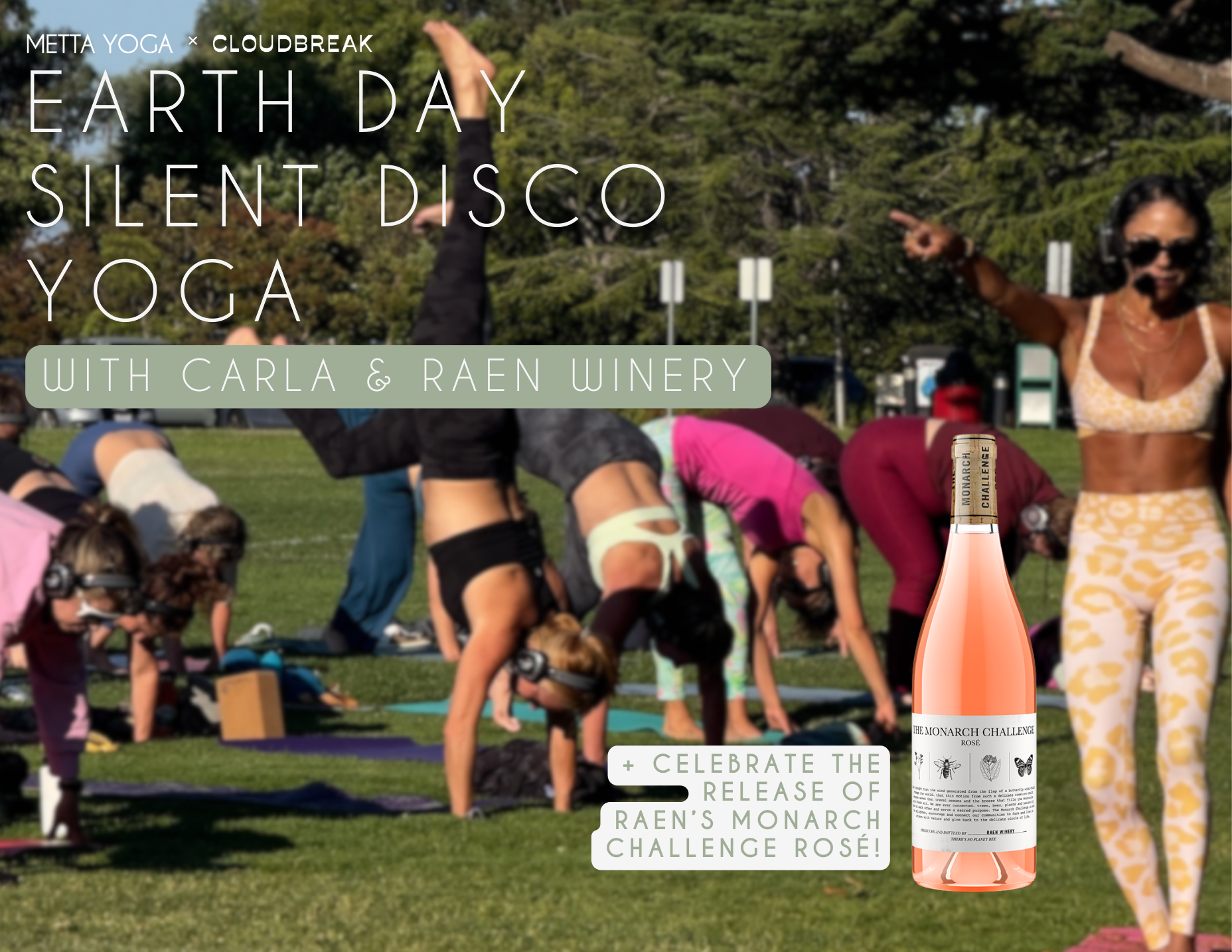 Earth Day Silent Disco Yoga with Carla and RAEN Winery