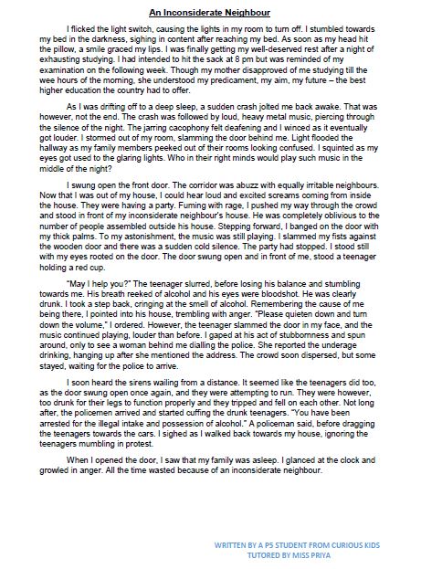 Composition written by our P5 student after going through the notes. :)