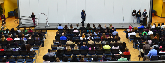 Jonathan Smith, Ph.D., special assistant to the president for diversity and community engagement at Saint Louis University, addresses the students. Submitted photo