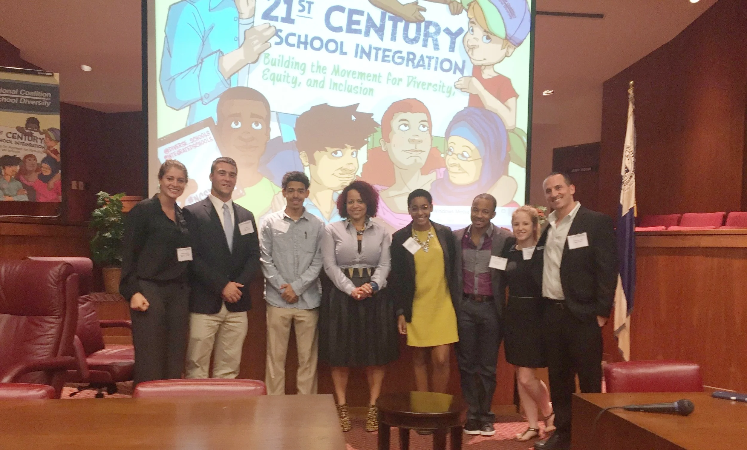 Student leaders in Washington D.C. after their presentation. Ellie, Desiree, Shawn, Cole, Jaylen