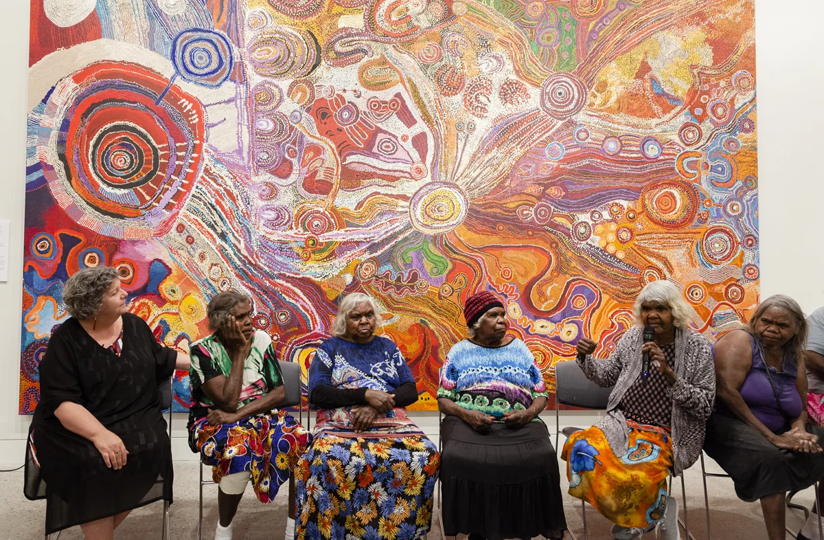 Artist Talk: AGSA Curator of Aboriginal and Torres Strait Islander Art, Nici Cumpston with Mary Katatjuku Pan, Tjunkaya Tapaya, Ilawanti Ungkutjuru Ken, Nyurpaya Kaika-Burton and Nyukana Norris