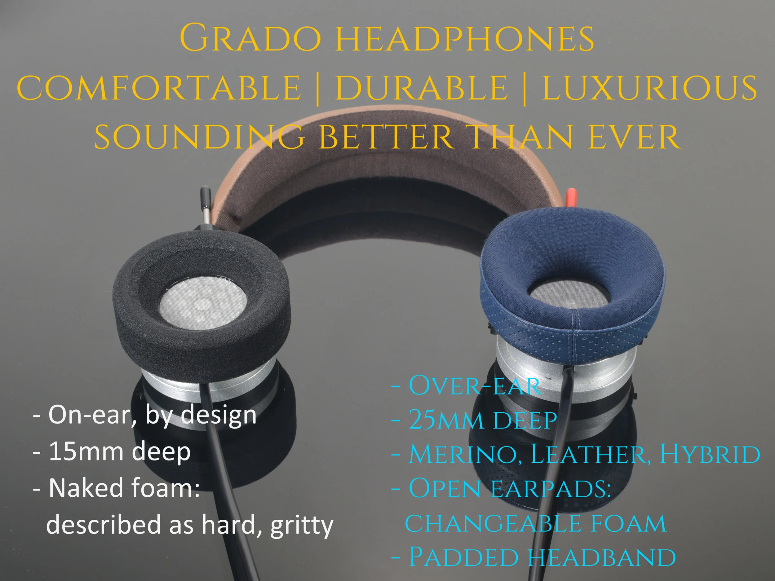 Headband Grado Velour Pads Velour Ear Pads For Grado SR80/SR80x