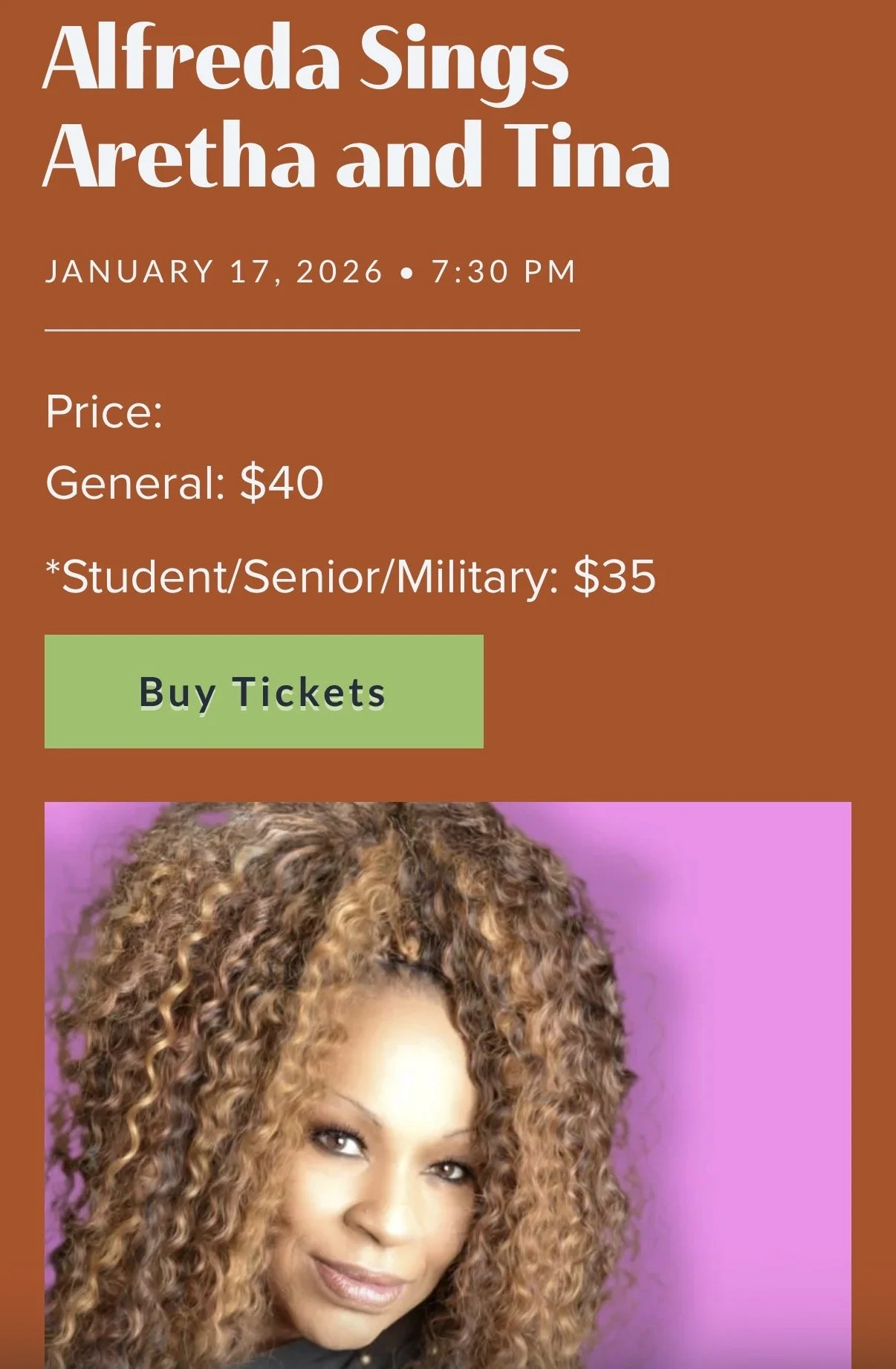 Alfreda Sings Aretha and Tina