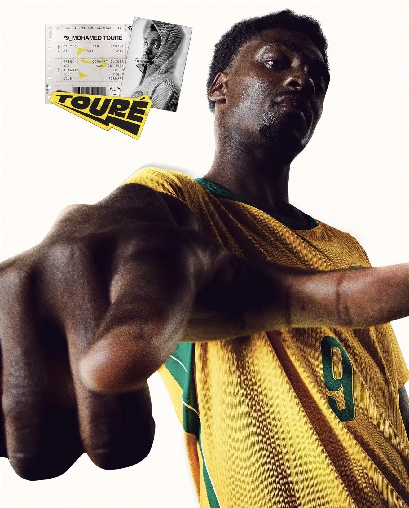 Nike Socceroos Kit Drop |
Hair Grace Martin |
Athlete: Mohamed Toure