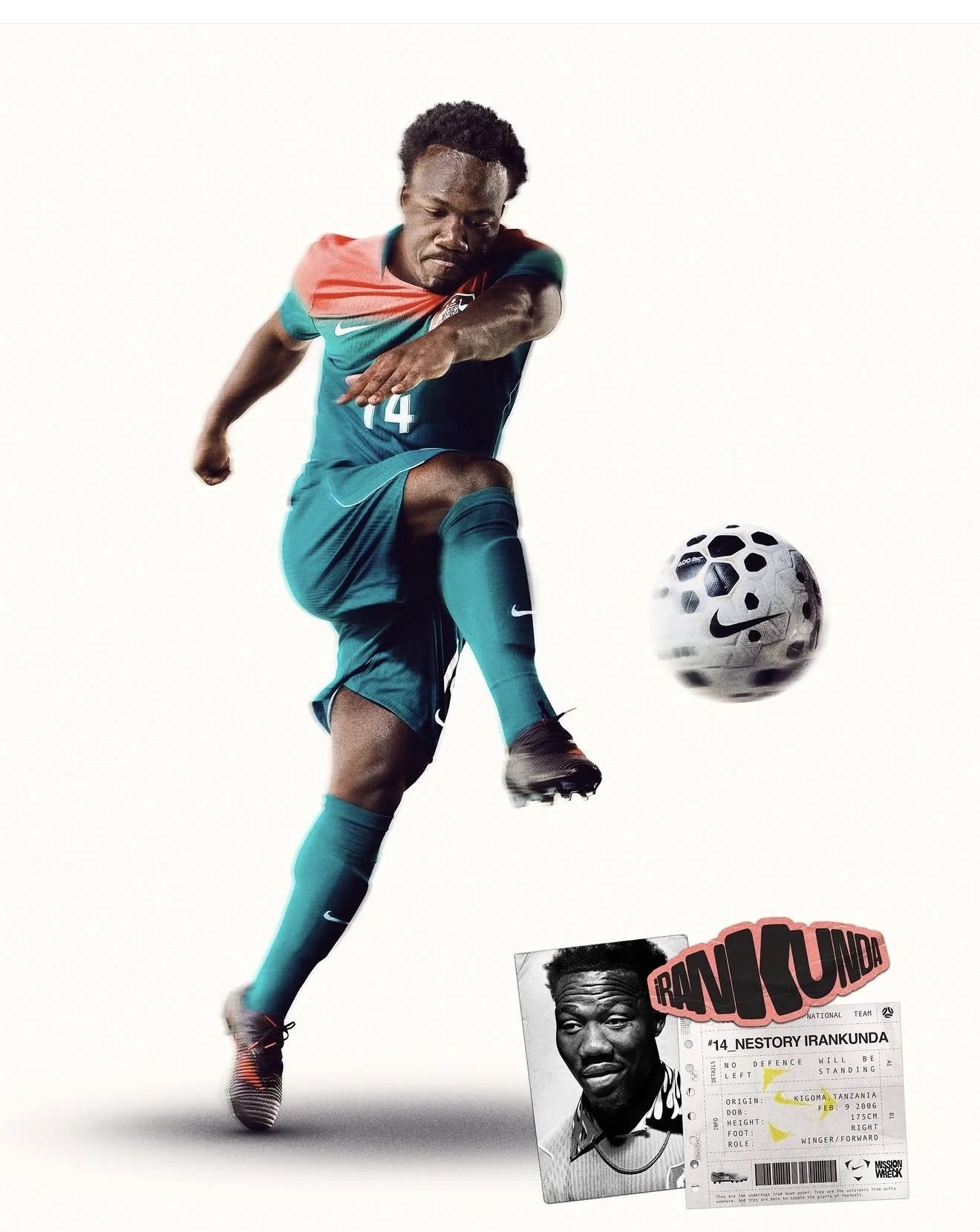 Nike Socceroos Kit Drop |
Hair Grace Martin |
Athlete: Nestory Irankunda