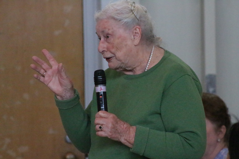 Longtime Norwalk resident Mary Jones brought up concerns about cars parking in front of her driveway illegally. 
