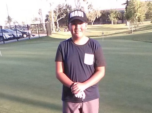 Kainoa Kruse landed the first hole-in-one shot at the newly-renovated Don Knabe Golf Center. Photo | Raul Samaniego