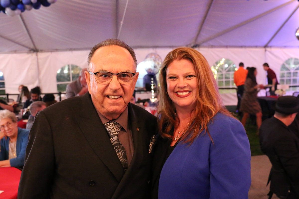 Luigi Vernola and Jennifer Perez after Tuesday's meeting. Photo courtesy city of Norwalk