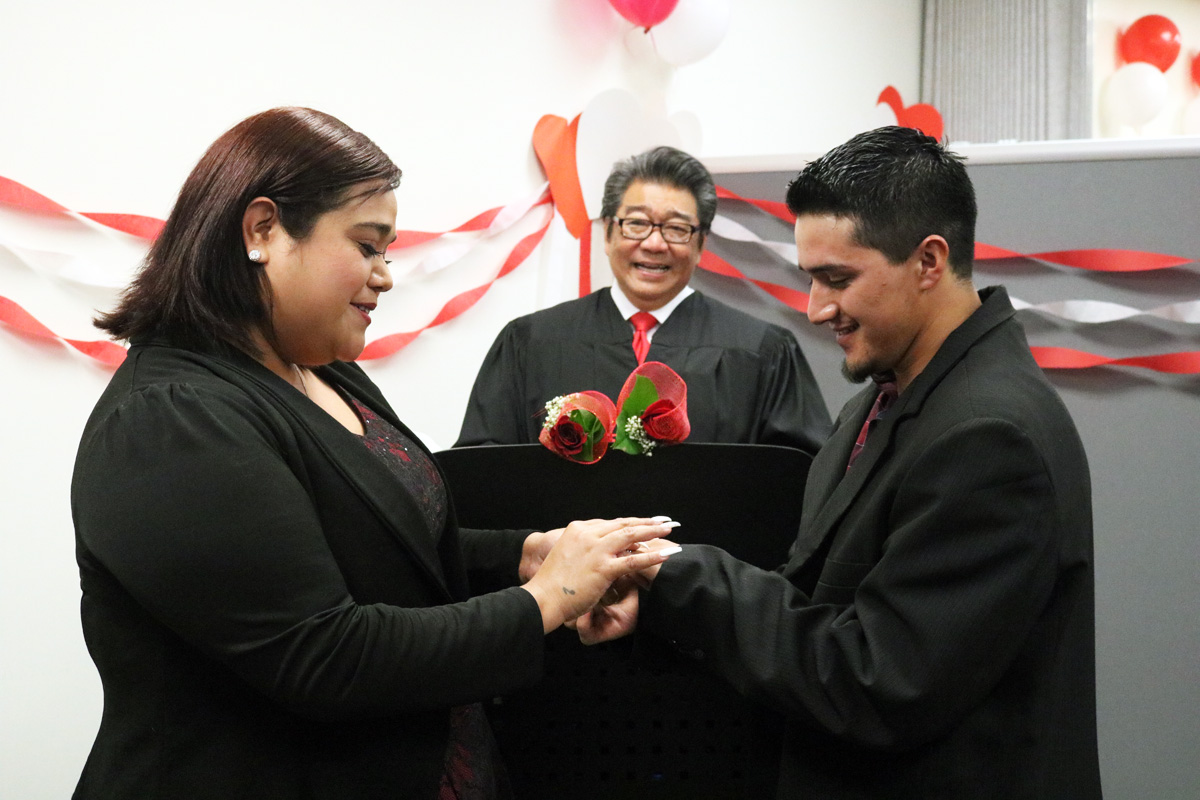 Happy couples flock to Norwalk for Valentine's Day weddings