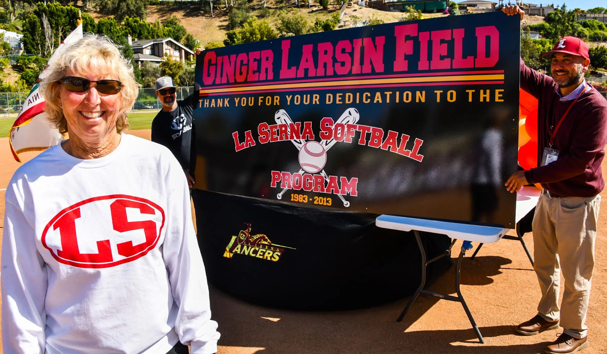 Norwalk’s Ginger Larsin has softball field named in her honor