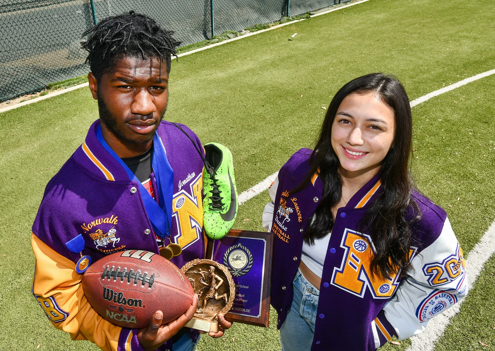 Jonathan Goodloe, Denise Cortez chosen Norwalk High’s Athletes of the Year