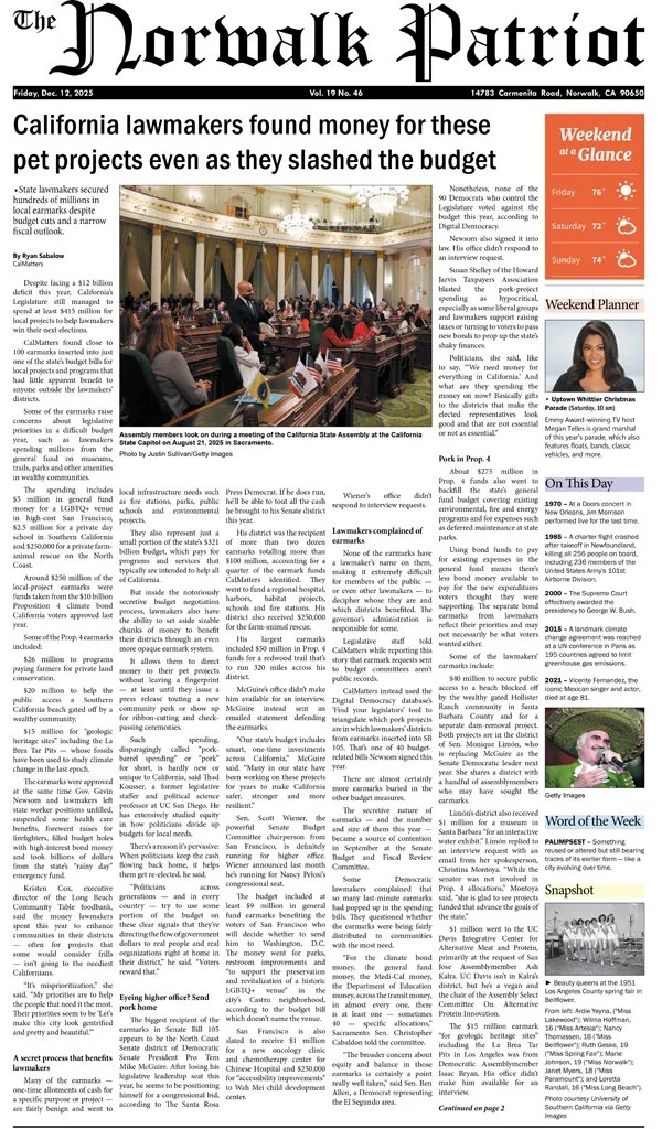 VOL 19, NO 46, DECEMBER 12, 2025