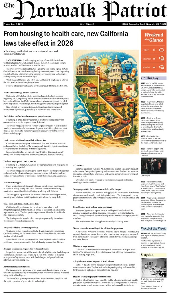 VOL 19, NO 49, JANUARY 2, 2026