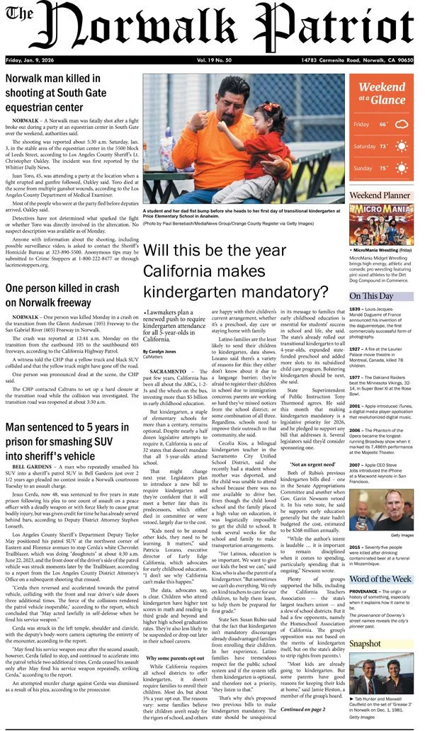 VOL 19, NO 50, JANUARY 9, 2026