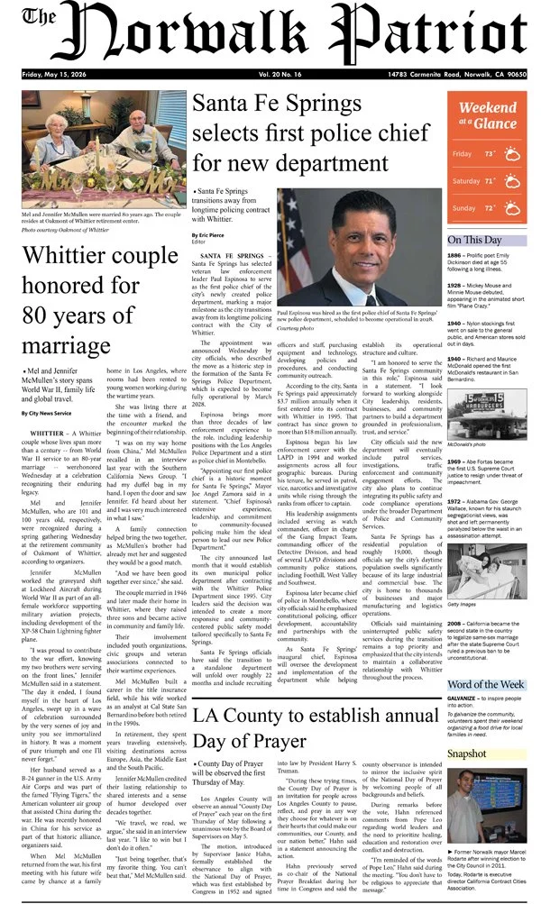 VOL 20, NO 16, MAY 15, 2026