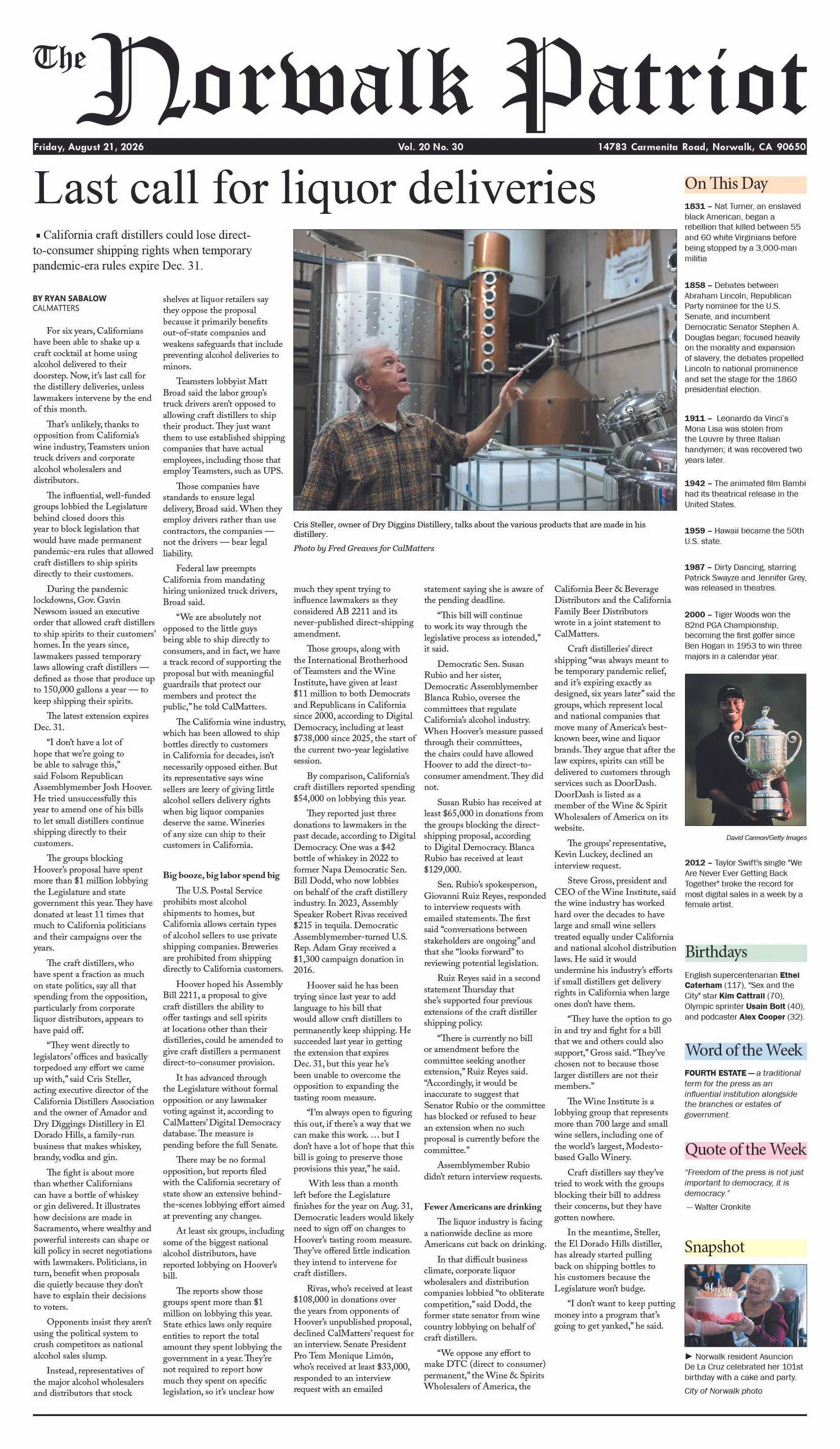 Vol. 20, No. 29, August 21, 2026