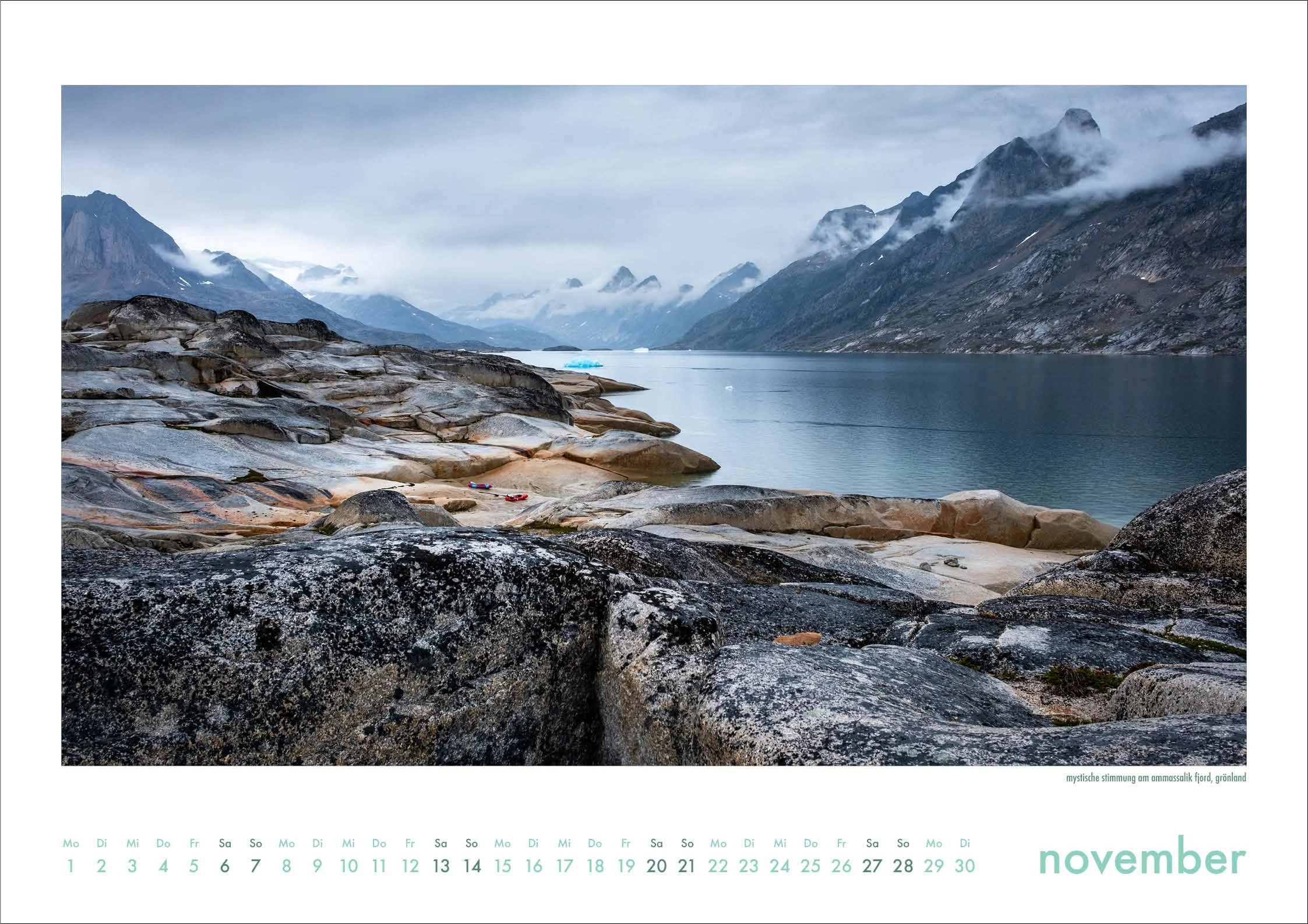 Fjord in Ostgrönland - Kalenderblatt November