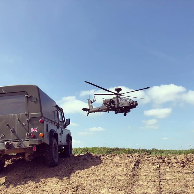 When the Army wanted the photo as much as you did #apache #landrover #helicopter #offroad #morpeth #northumberland #xperience #gift #driving #mud #sky #flying #aviation #business