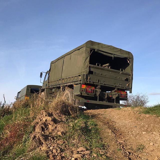 The Land Rover and DAF truck taking a quick run around the off road course #Army #military #driving #experience #gift #offroad #xperience #morpeth #northumberland #eshott