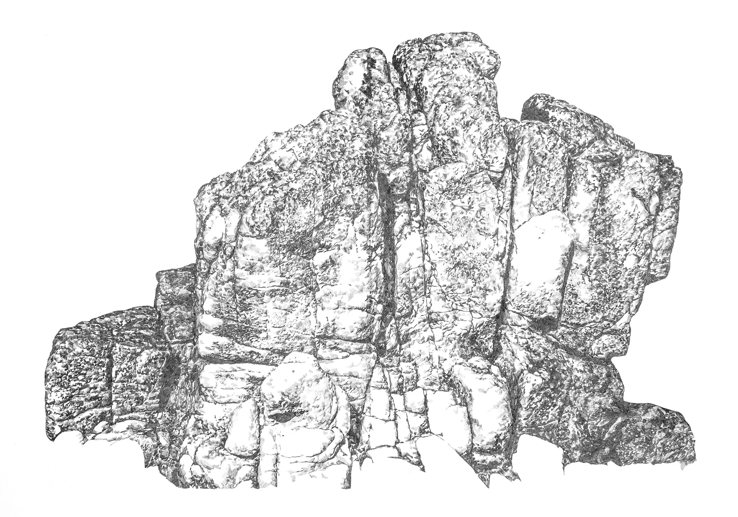 Beskrivelse 4, 2015, blyant på papir, 115 cm x 100 cm