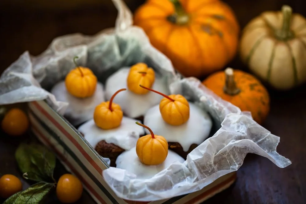 Almond & butternut squash Halloween cake