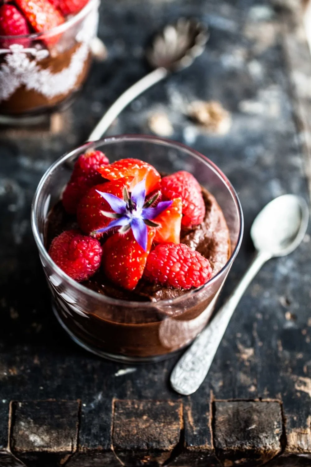 Vegan avocado and chocolate mousse