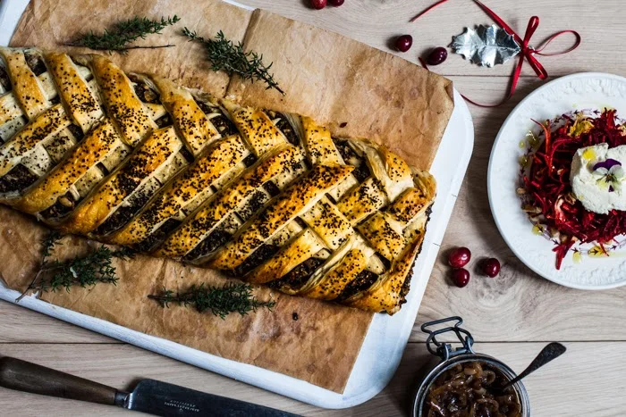 Recipes for the unexpected - Christmas chestnut, mushroom and cranberry roulade