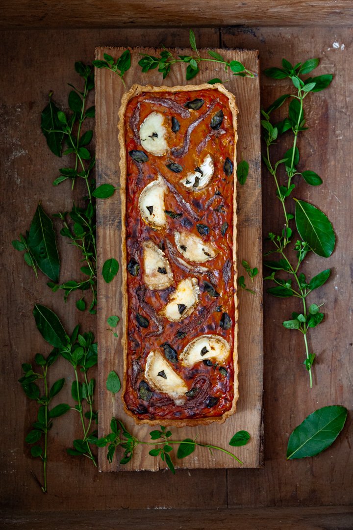 Tomato anchovy & goat's cheese tart.jpg