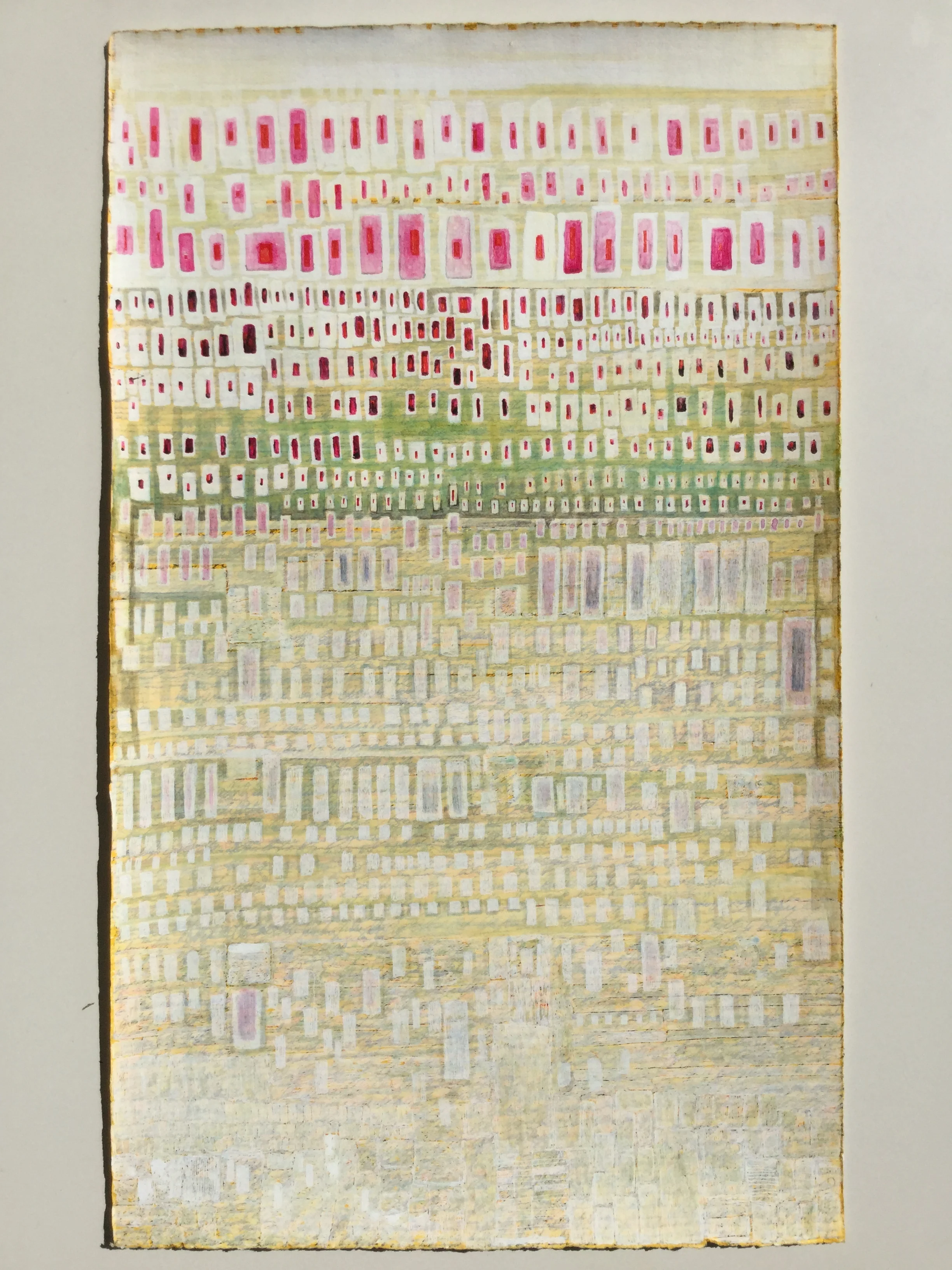 Lynjustits / Swift justice (4) Gouache, akvarel, rettelak og kuglepen på papir / gouache, watercolor, correction paint and ballpen on paper. 63x38cm. 2017.