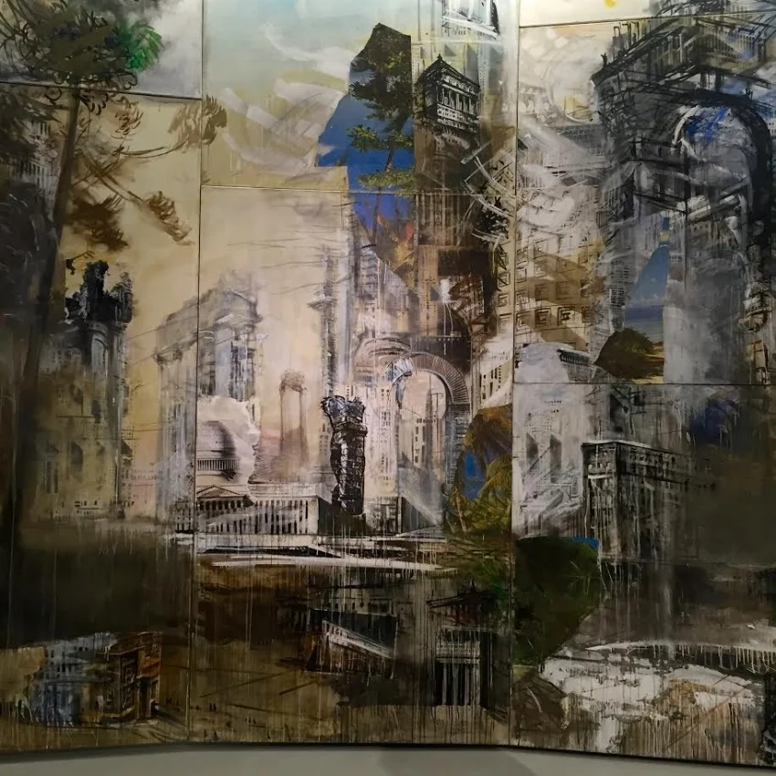 Valery Koshlyakov 'Architectural landscape' 2016. (Image courtesy of The Art Partners)