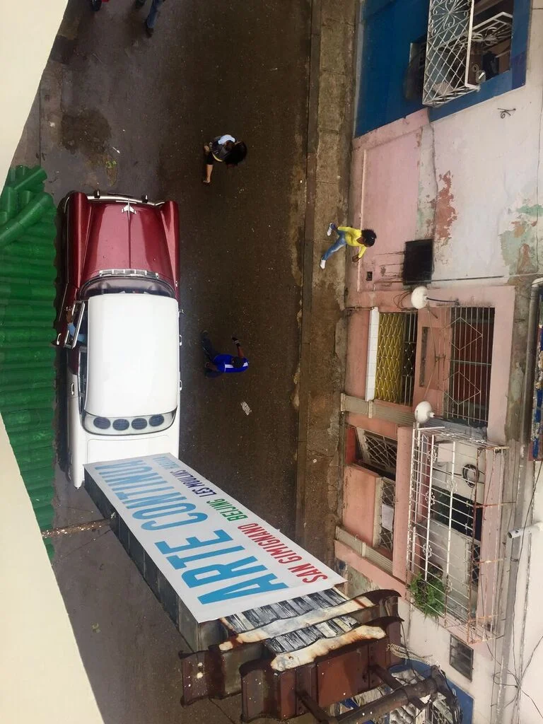 View outside the Galleria Continua in China Town, Havana