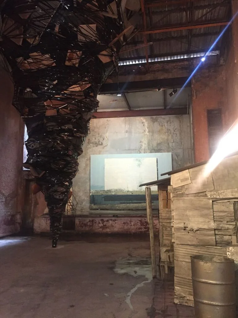 Installation view of the group show 'Anclados en el Territorio' in Galleria Continua