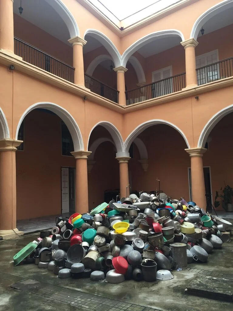 Subodh Gupta'Fuente' in the group show 'Follia Continua' at Centro Wilfredo Lam
