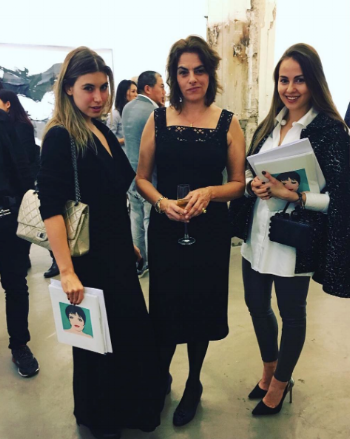 Tiziana des Pallieres, Tracey Emin and Maria Korolevskaya at Lehmann Maupin